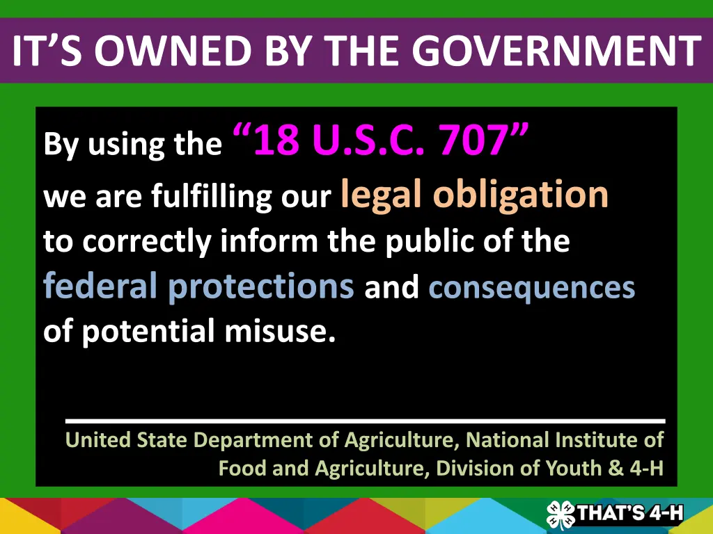 it s owned by the government