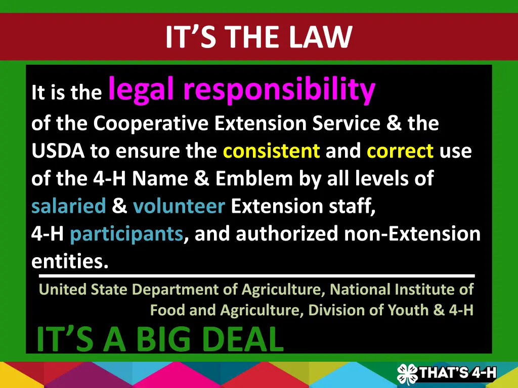 it s the law
