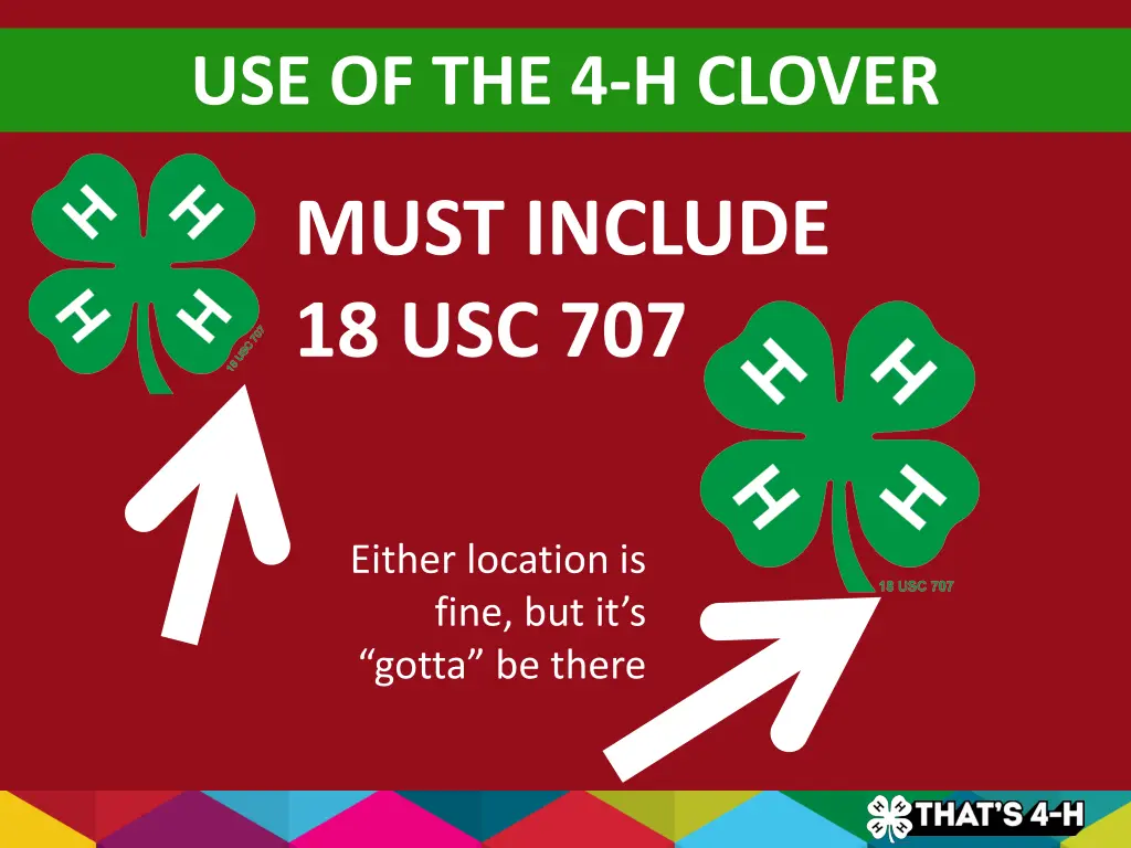 use of the 4 h clover 5