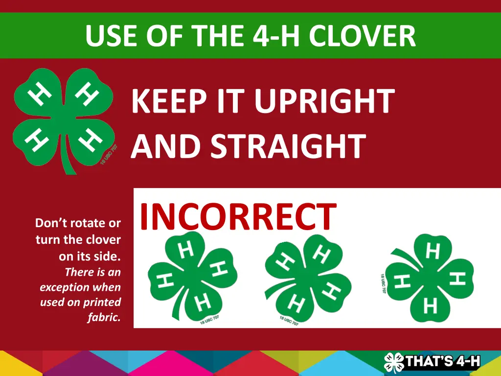 use of the 4 h clover 6