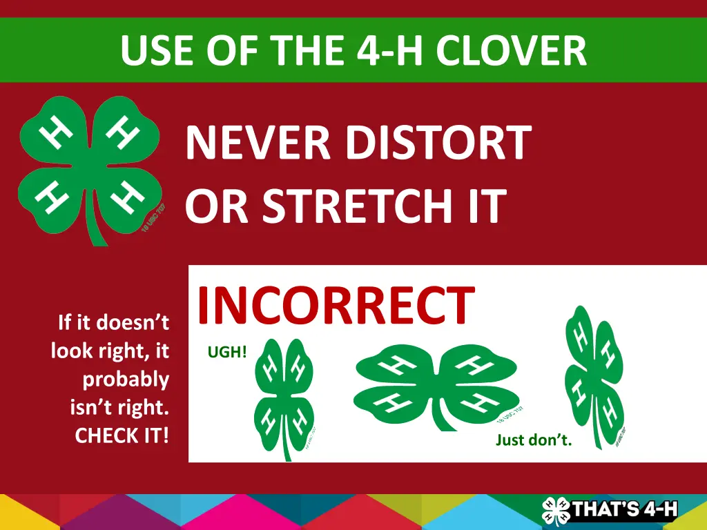 use of the 4 h clover 7