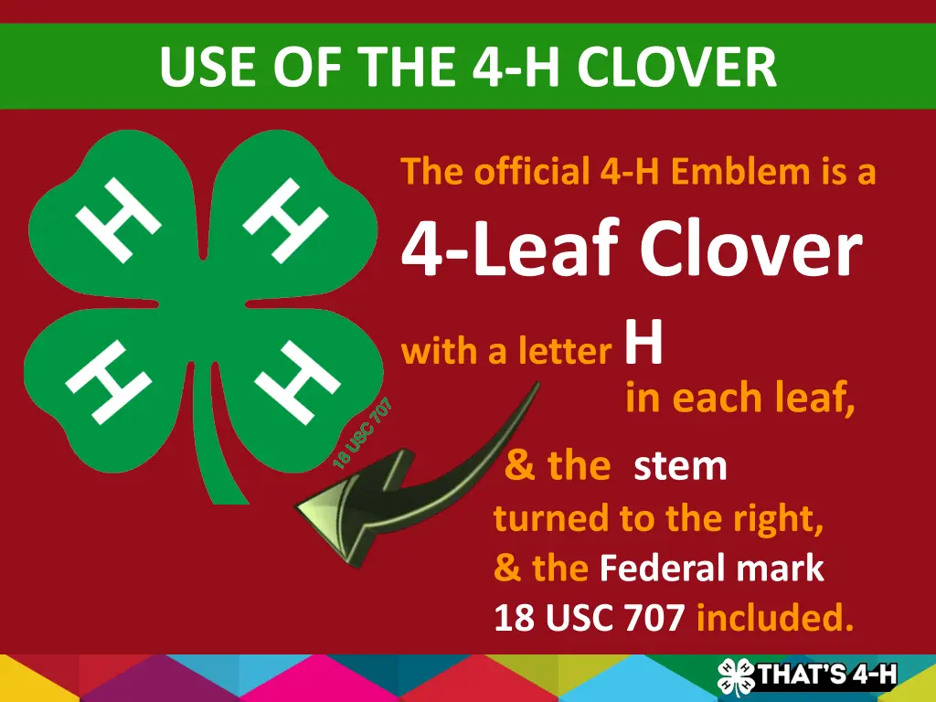 use of the 4 h clover