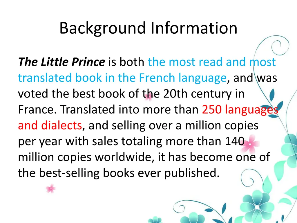 background information 1