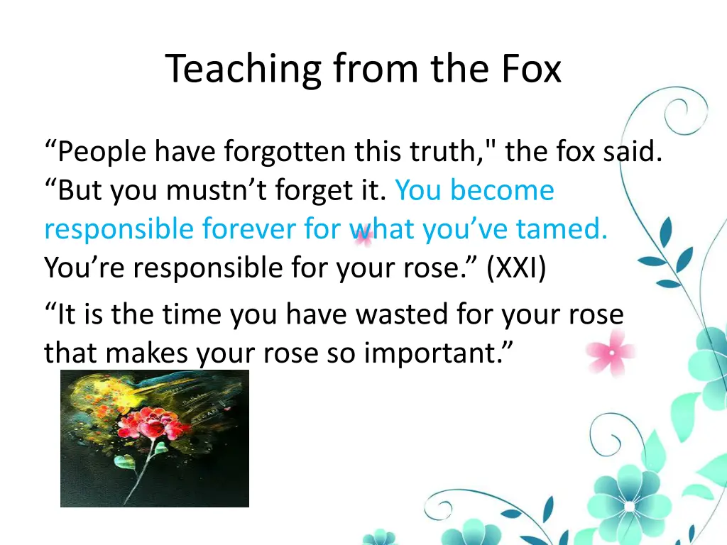 teaching from the fox