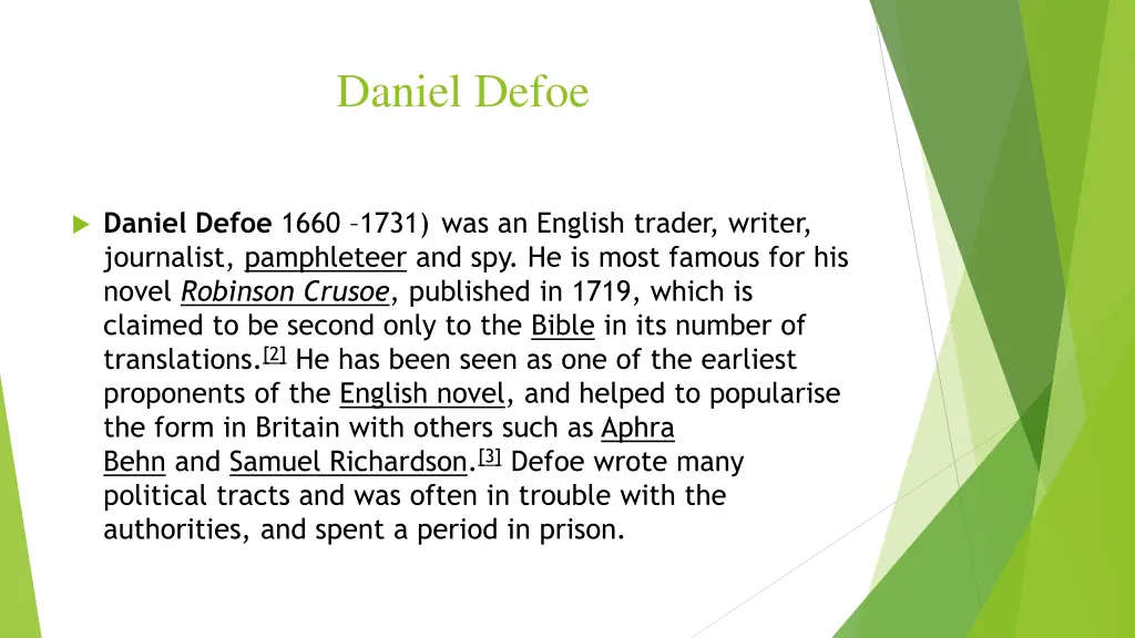 daniel defoe