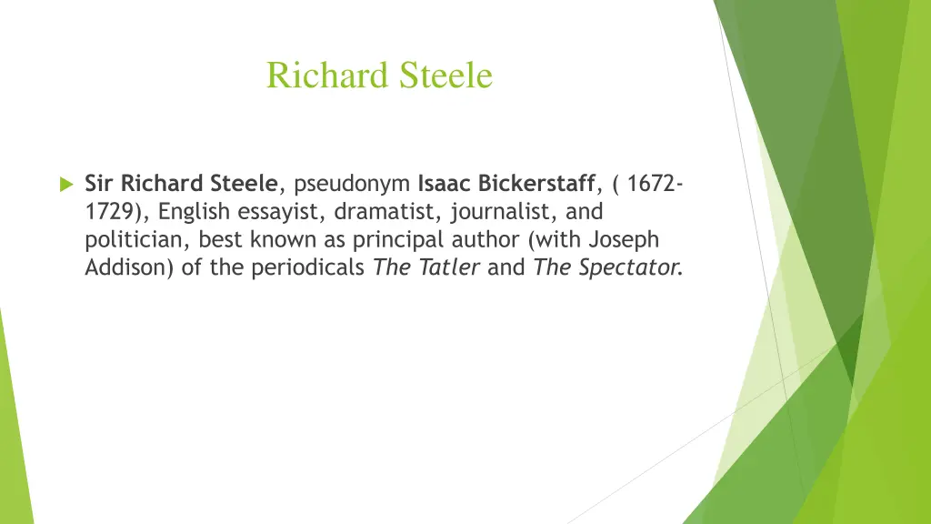 richard steele