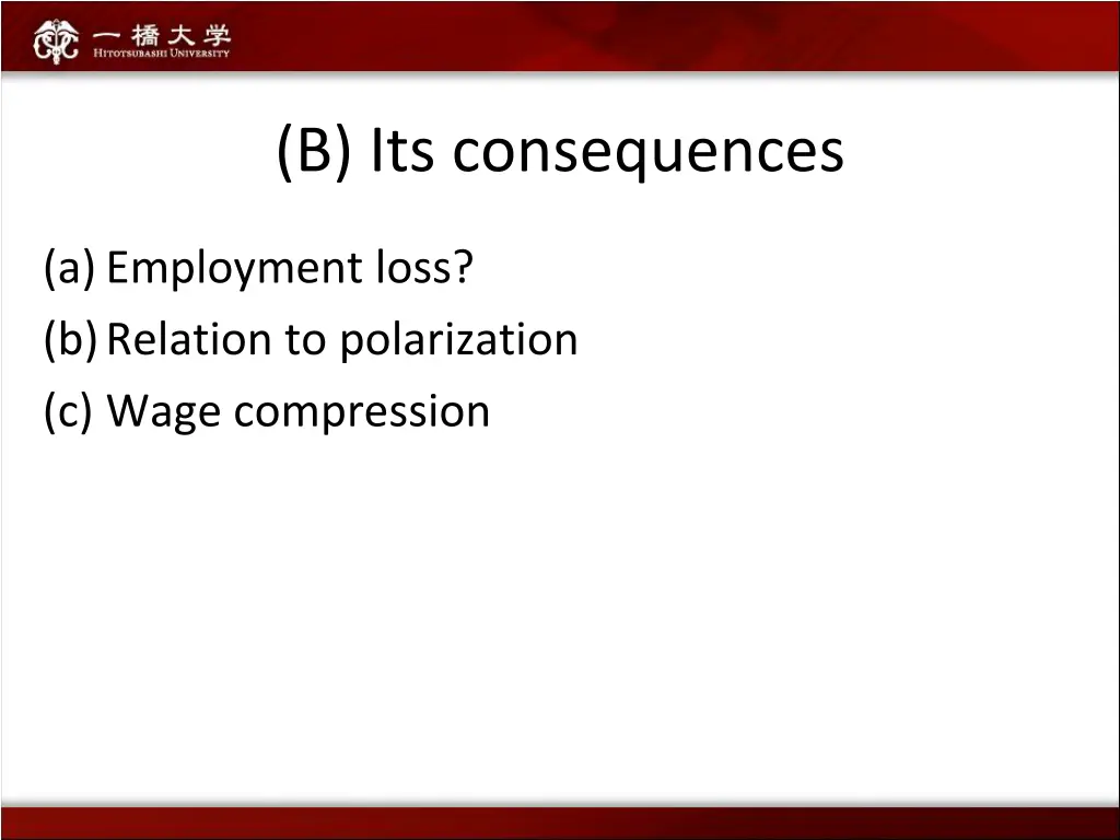 b its consequences