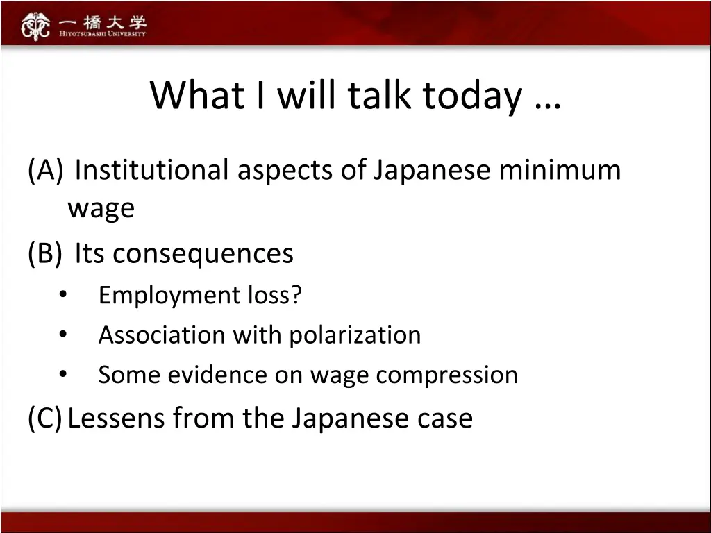 what i will talk today