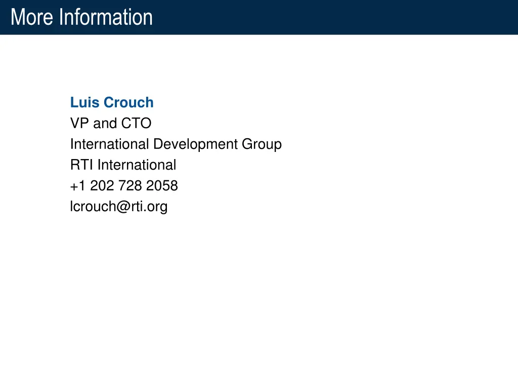 more information