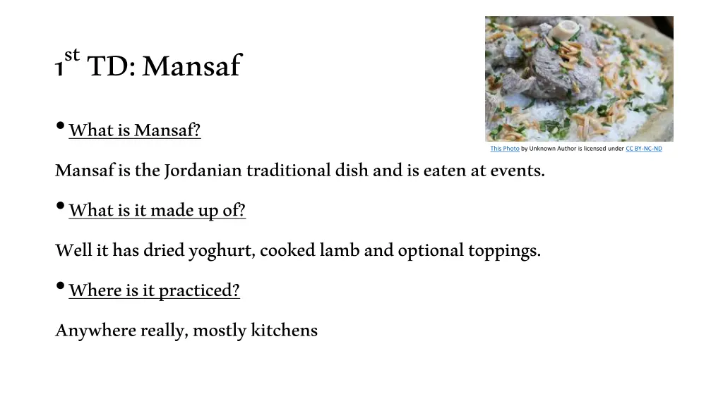 1 st td mansaf what is mansaf mansaf