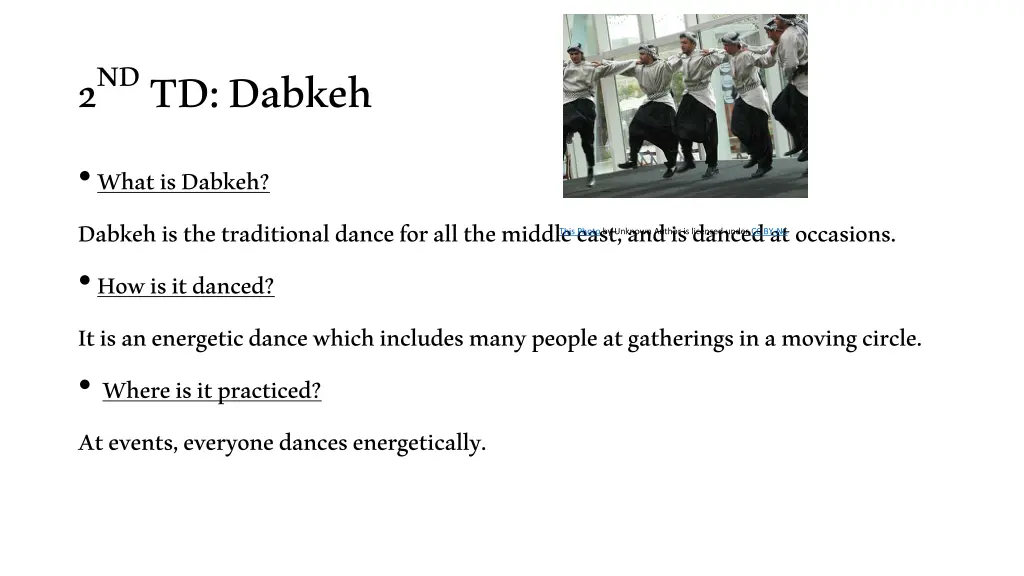 2 nd td dabkeh what is dabkeh dabkeh