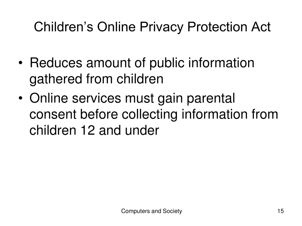 children s online privacy protection act