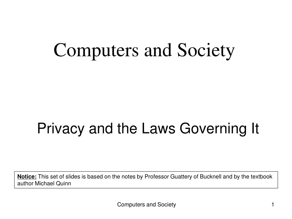 computers and society