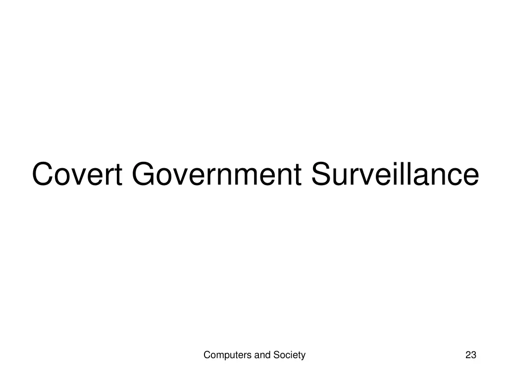 covert government surveillance