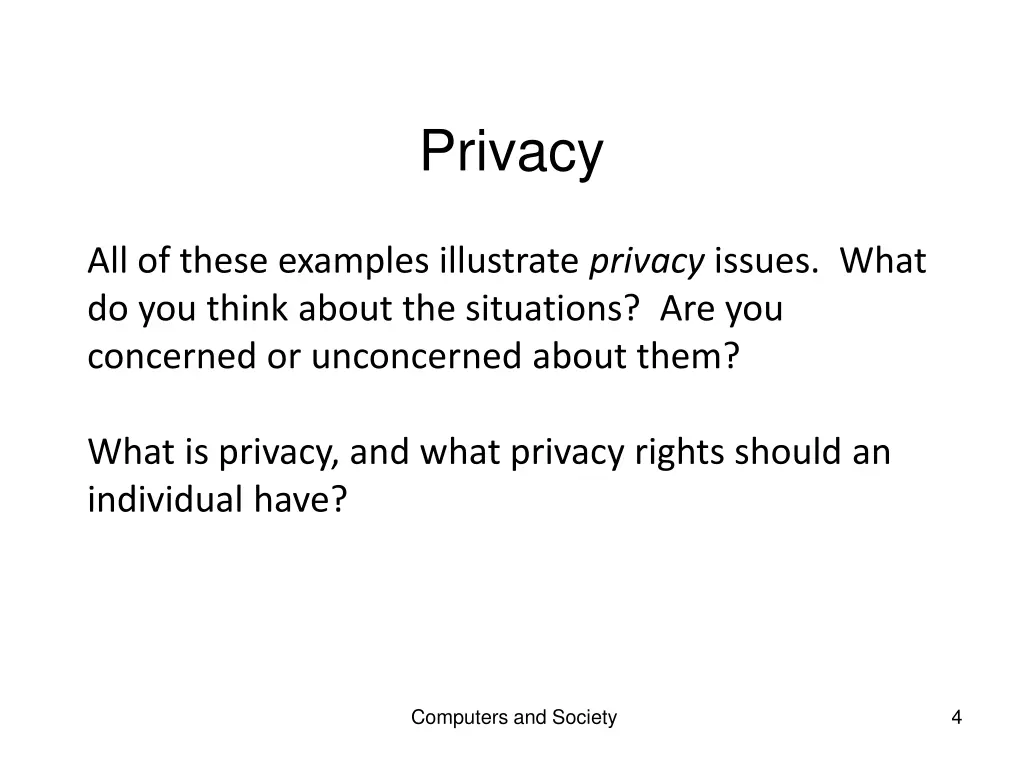 privacy