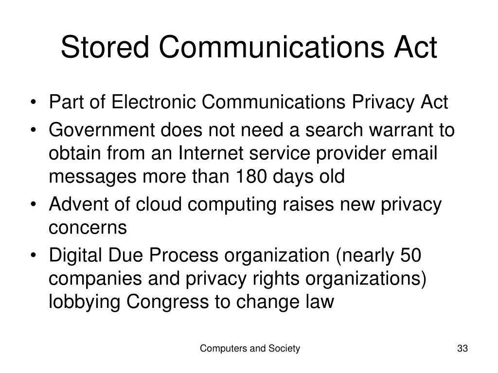 stored communications act