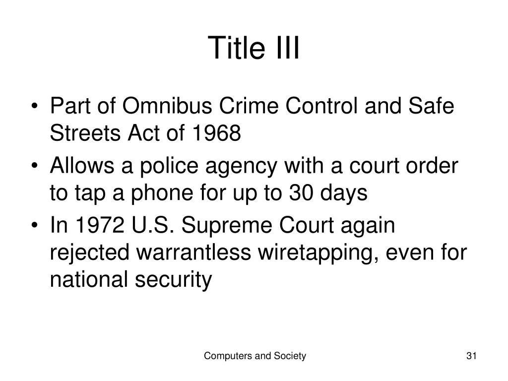 title iii