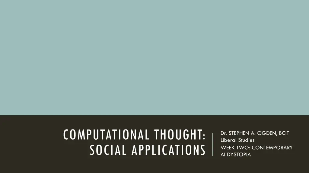 computational thought social applications