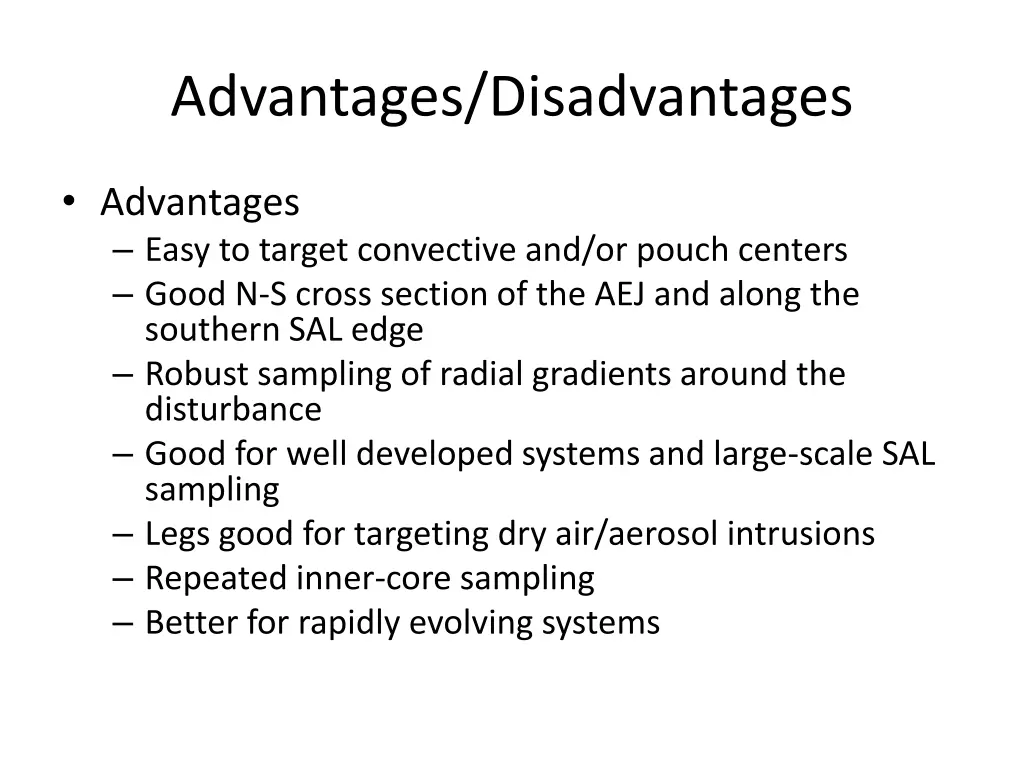 advantages disadvantages