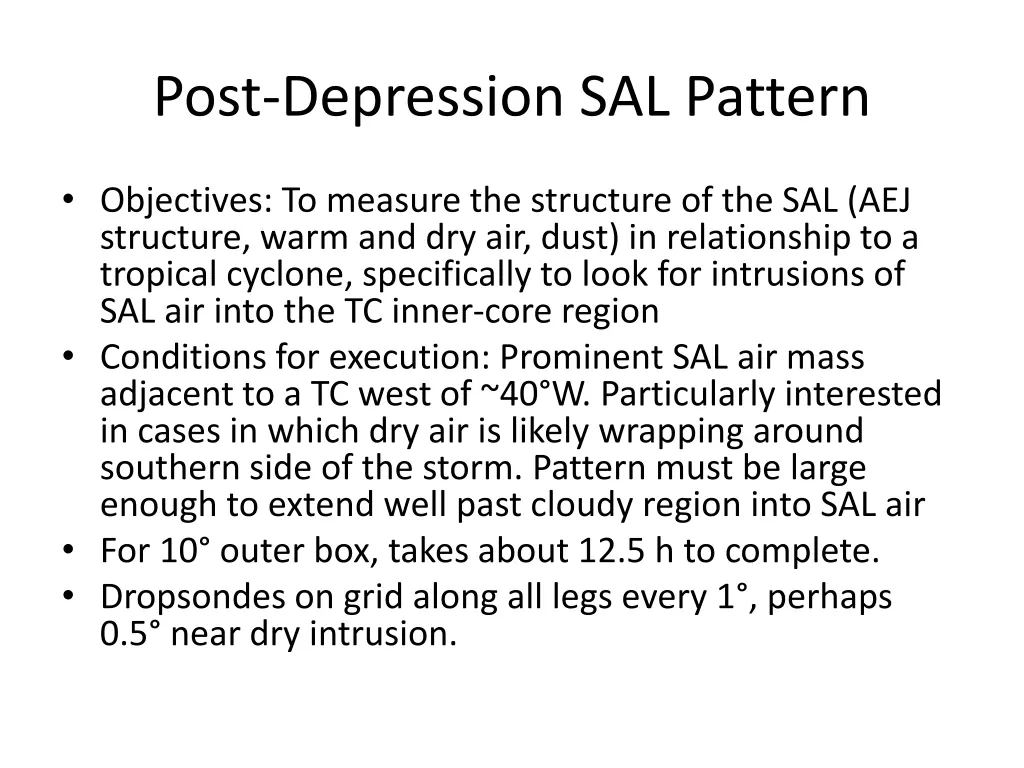 post depression sal pattern 1
