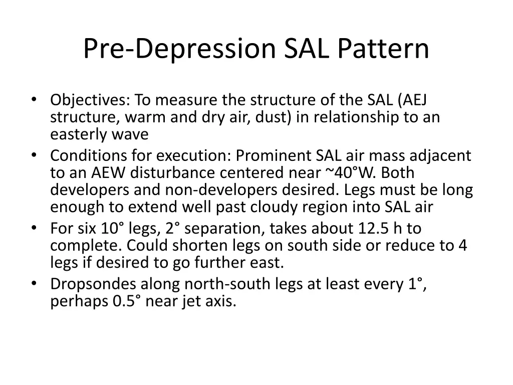 pre depression sal pattern 1