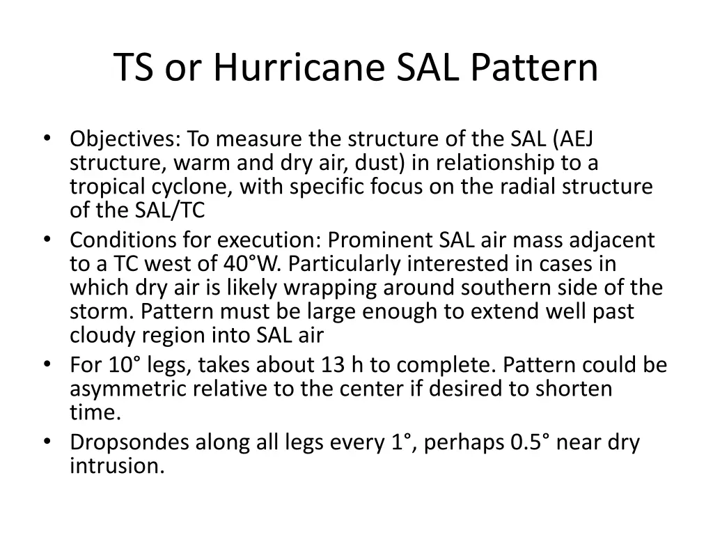 ts or hurricane sal pattern 1