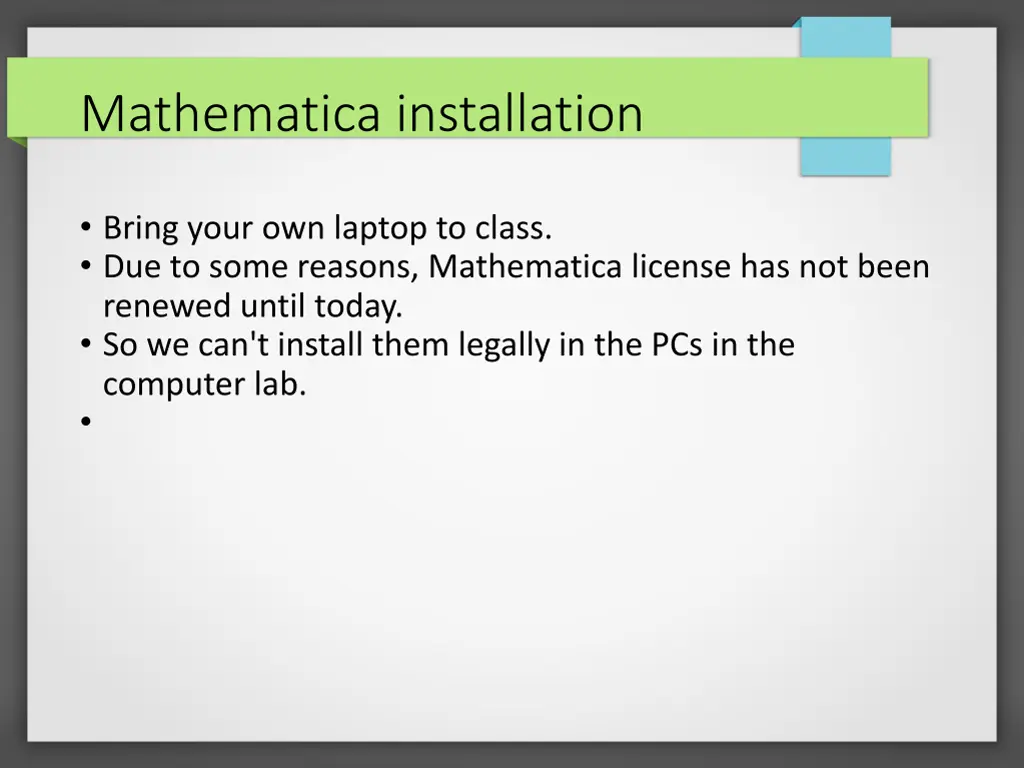 mathematica installation