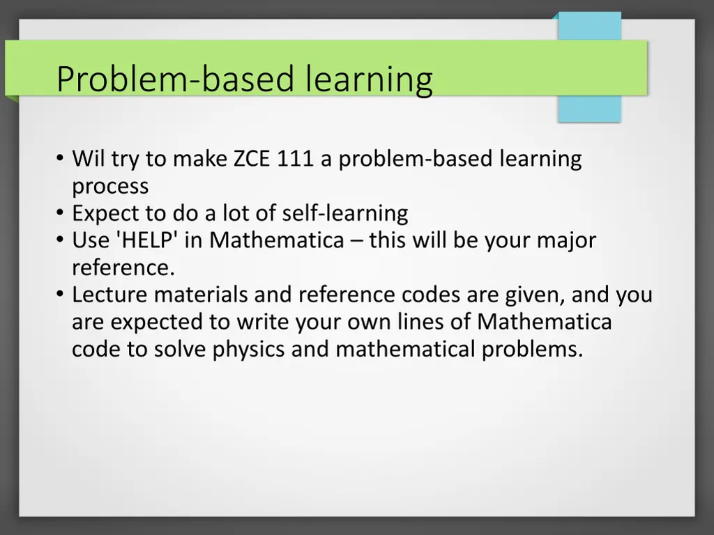 problem based learning