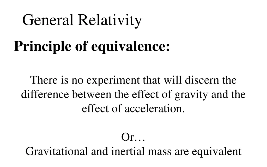 general relativity 1