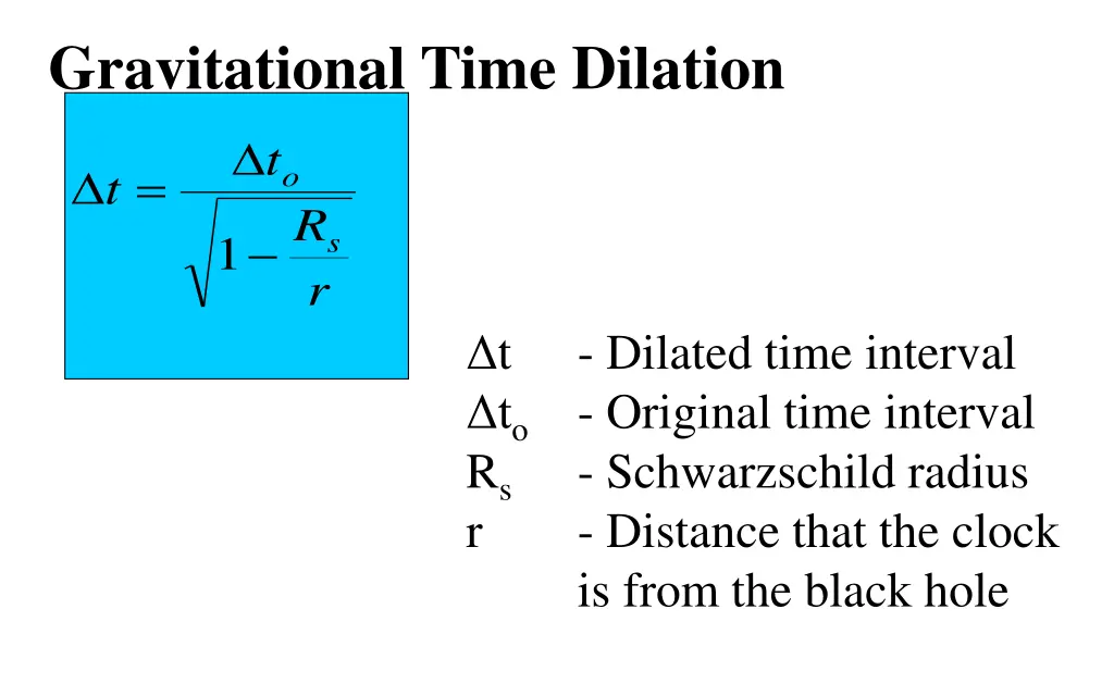 gravitational time dilation