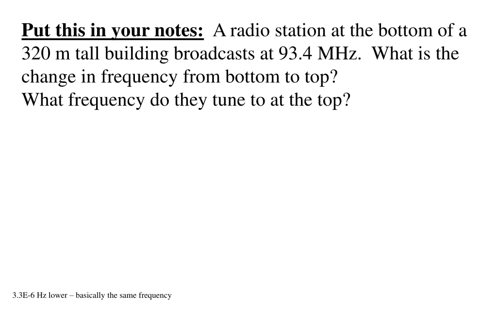 put this in your notes a radio station