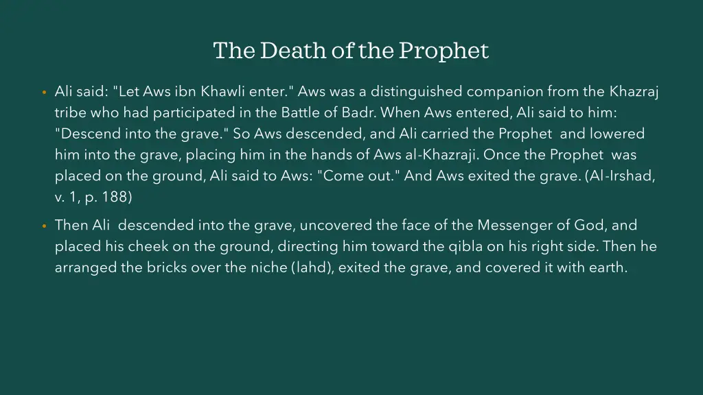 the death of the prophet 26