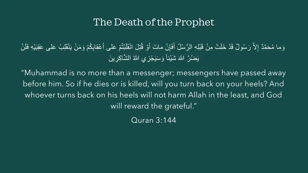 the death of the prophet 3