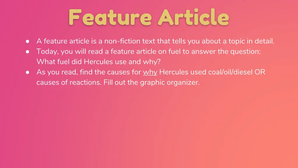 feature article
