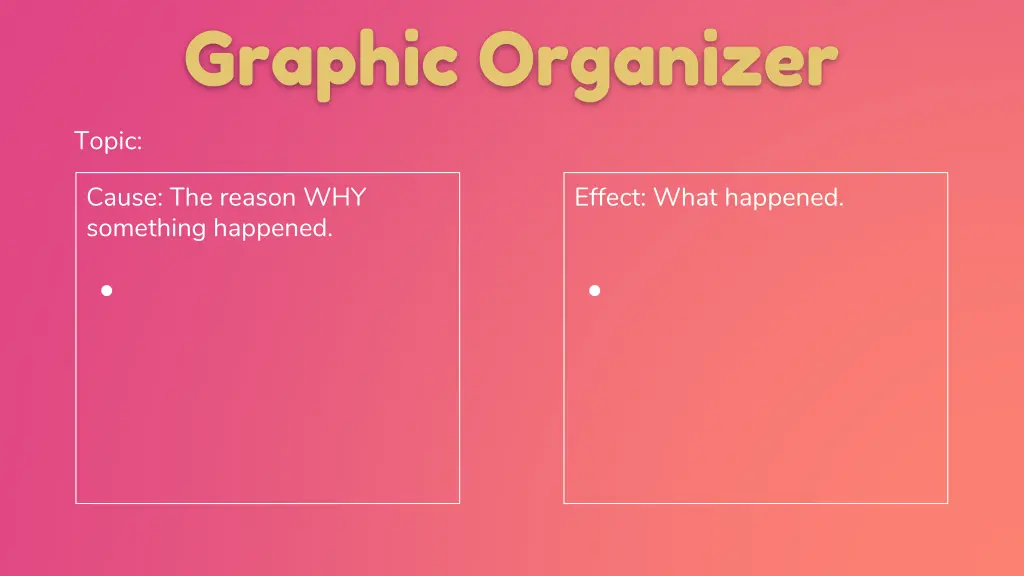 graphic organizer