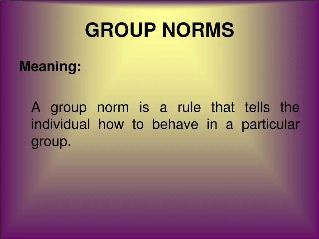 group norms
