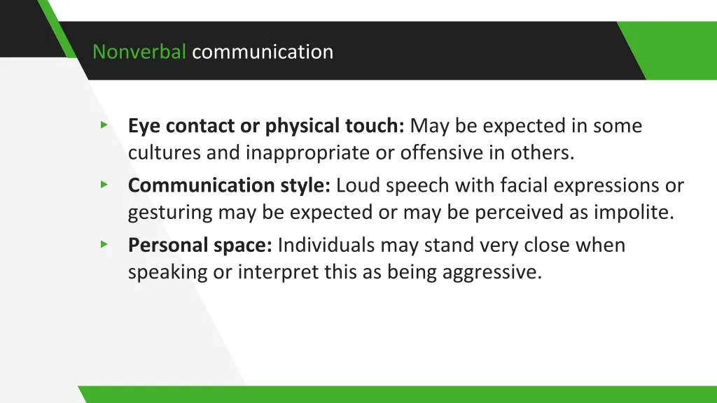 nonverbal communication