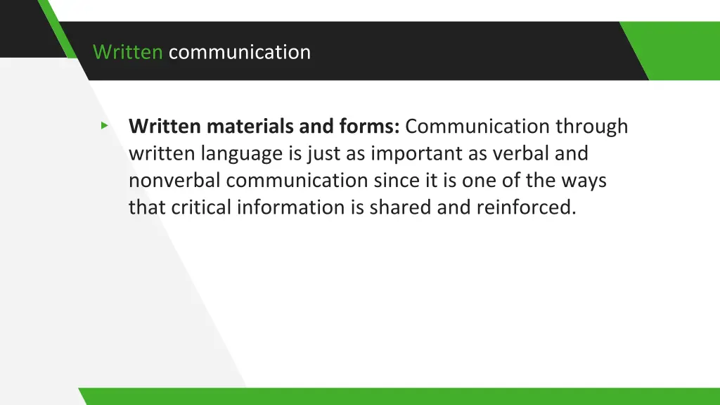 written communication