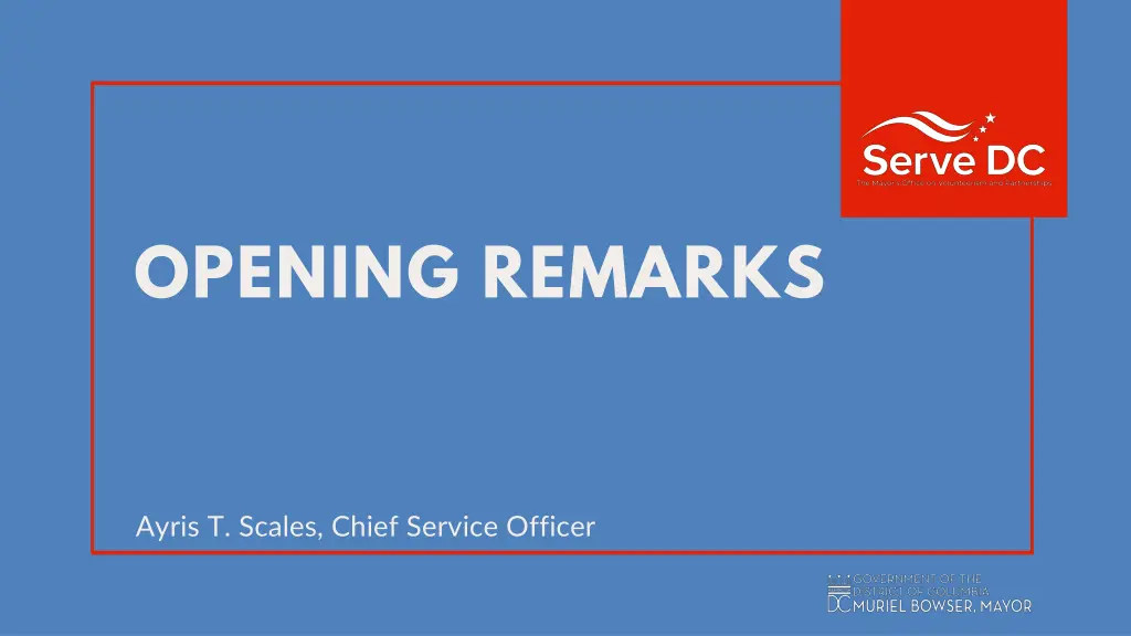 opening remarks