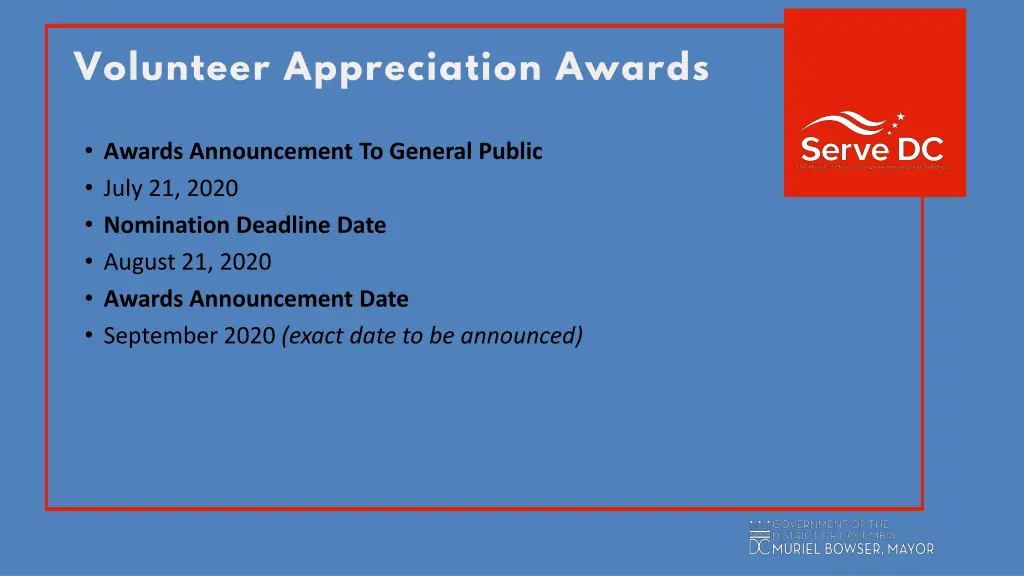 volunteer appreciation awards