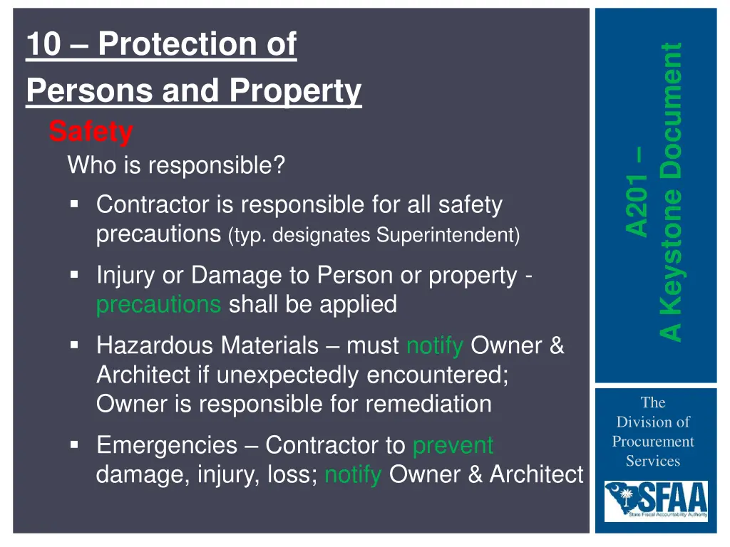 10 protection of persons and property
