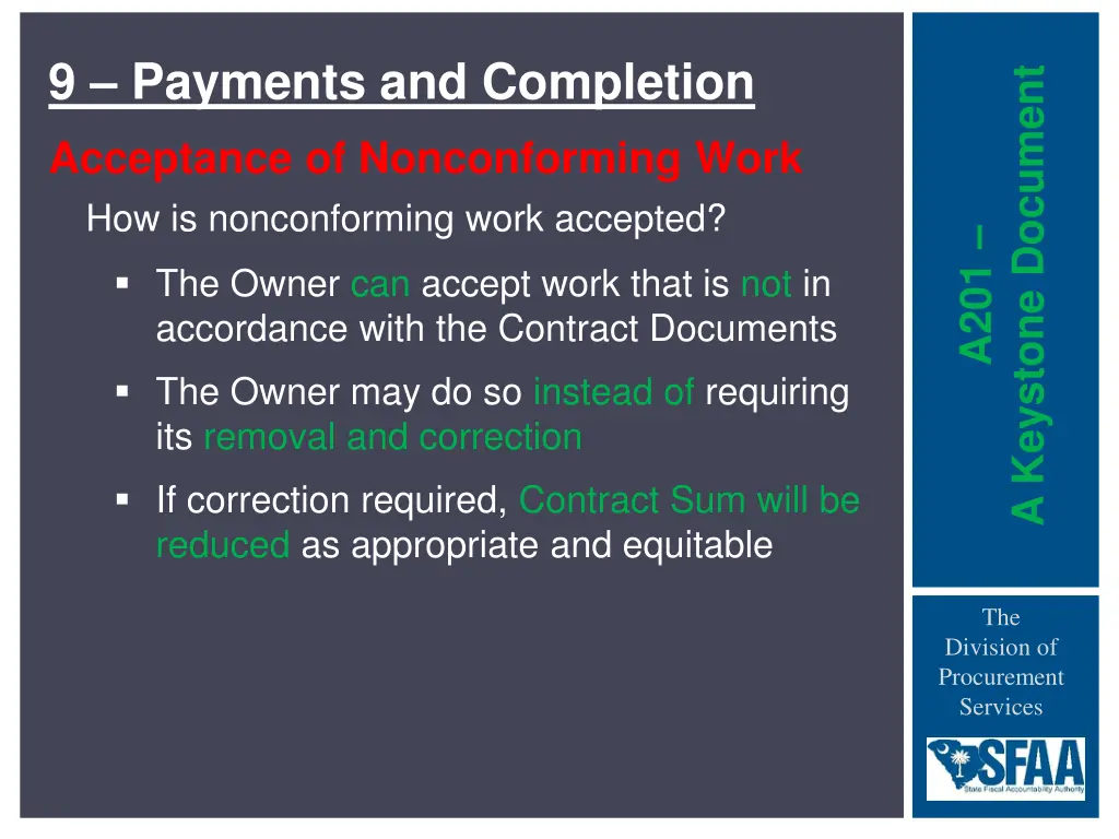 9 payments and completion 4