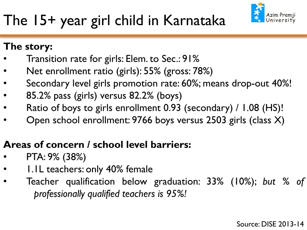 the 15 year girl child in karnataka
