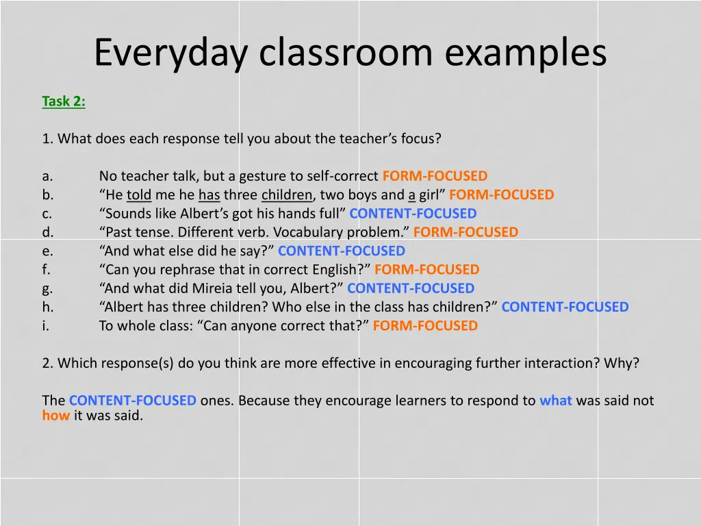 everyday classroom examples 1