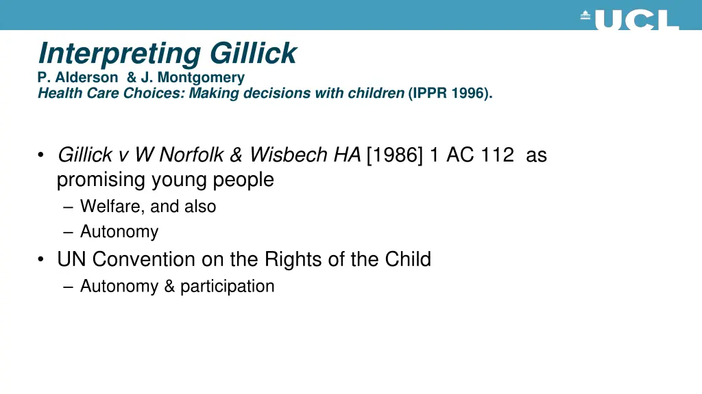 interpreting gillick p alderson j montgomery