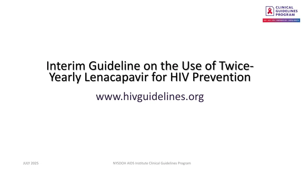 interim guideline on the use of twice yearly
