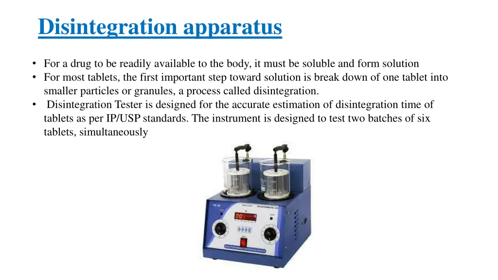 disintegration apparatus