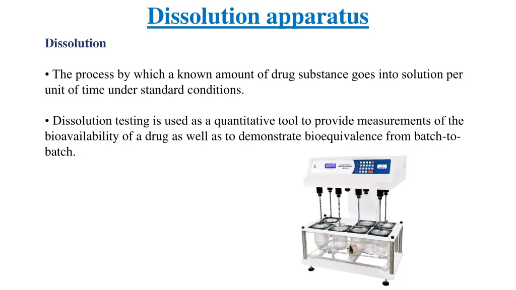 dissolution apparatus