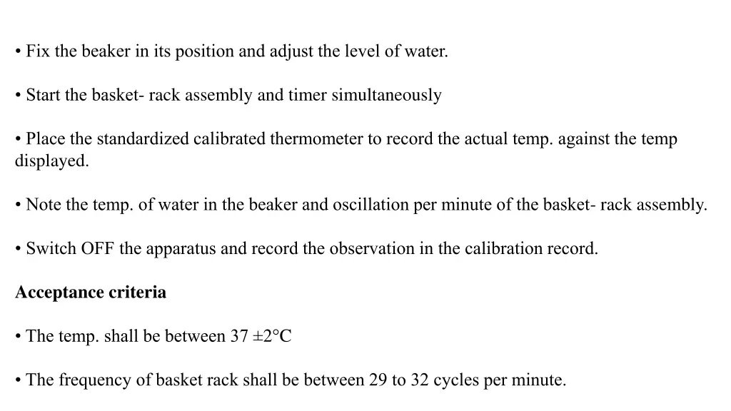 fix the beaker in its position and adjust