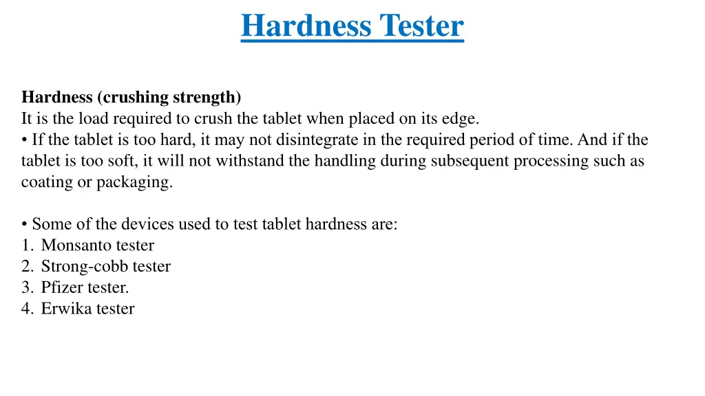 hardness tester